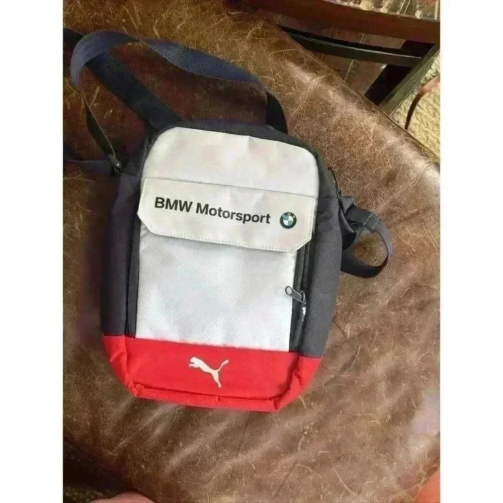 PUMA X BMW Motorsport Team Red White Blue Men’s Polyester Shoulder Bag